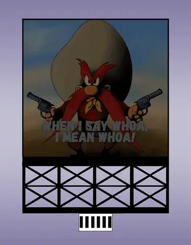 Miller Eng. - N/HO Yosemite Sam small 1.6w x 2.2t