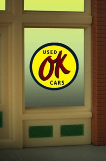 Miller Eng. - Ho/O Ok Used Cars Window Sign