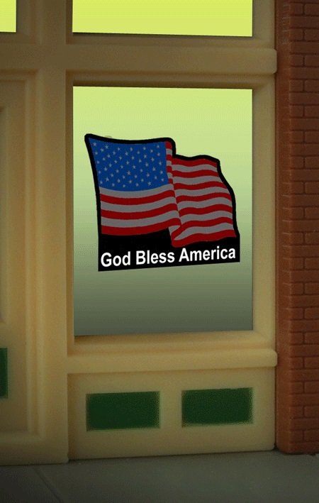 Miller Eng. - HO/O Flag Window sign