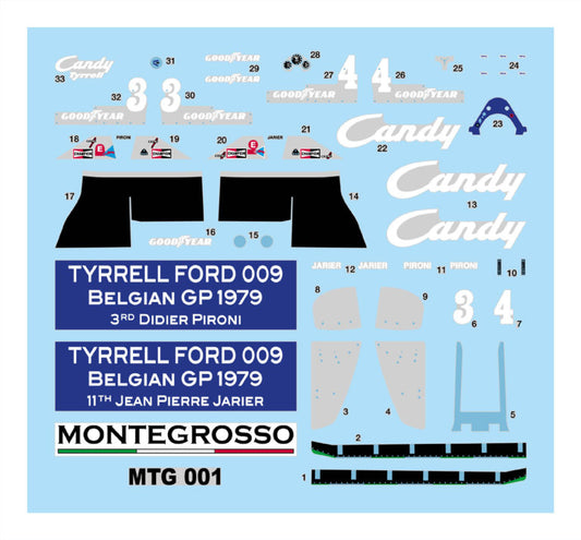 Tameo - MTG001 Didier Pironi Jean Pierre Jarier Tyrrell 009 GP Del Belgio 1979 1/43 Scale