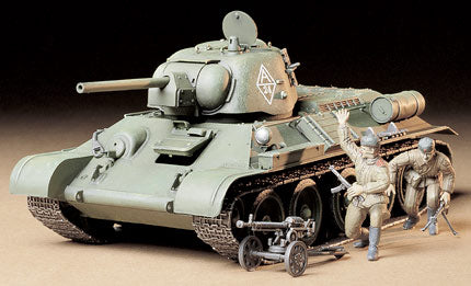 Tamiya - Russian T34/76 Tank (ChTZ) Version 1943 Production - Scale 1/35