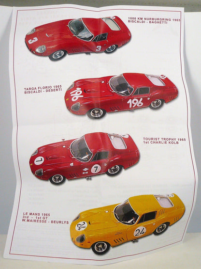 Tameo - TMK 002 Ferrari 275 GTB/c Sperimentale 1965 - White Metal Car Kit - Scale 1:43 - Length 4-1/4"