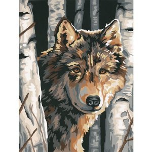 Paint Works - Wolf Among Birches