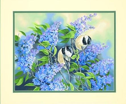 Paint Works - Chickadees & Lilacs Med
