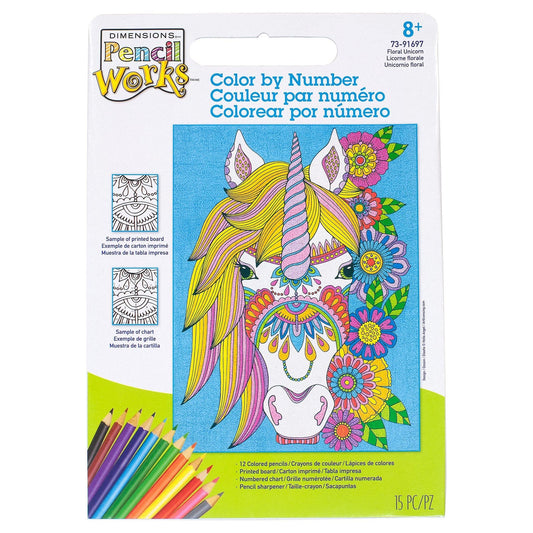 Paint Works - Floral Unicorn Pencil BN 9x12