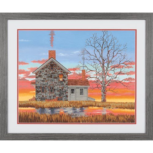 Paint Works - Home at Sunset PBN 20x16