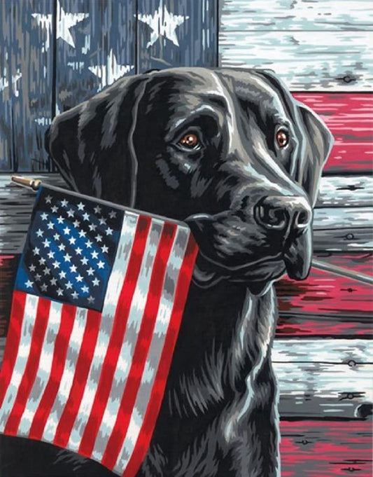 Paint Works - Patriotic Dog