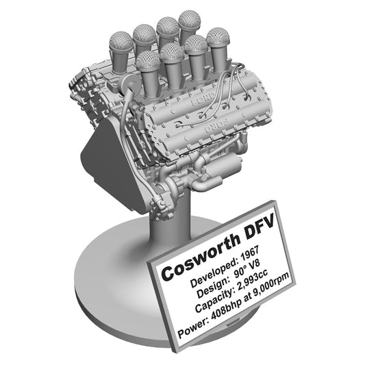 Tameo - 1967 - 1976 Ford Cosworth DFV F1 V8 Engine 1:43 Scale Kit