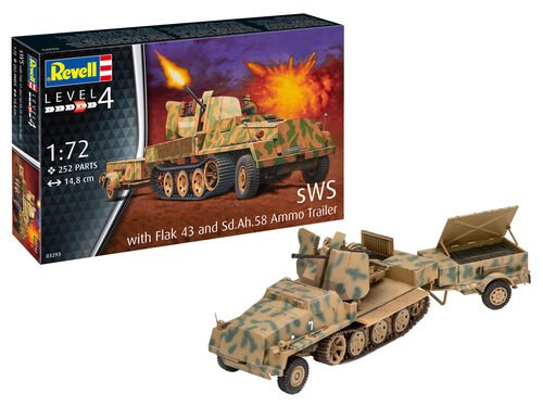Revell - sWs w/3.7cm Flak 43 & Ammo Trailer 1:72