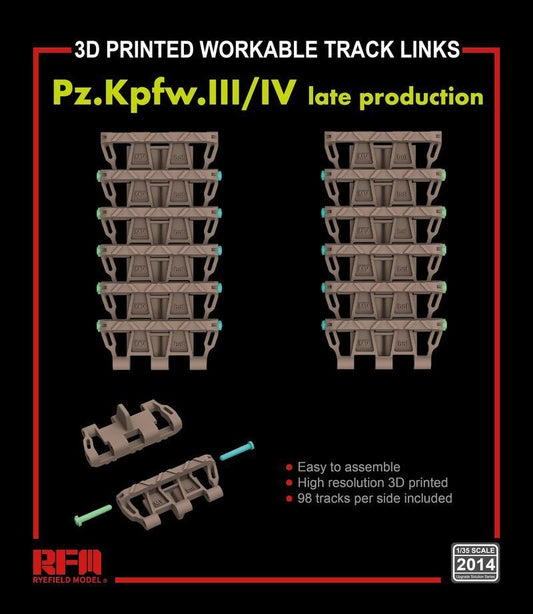 Ryefield - 3D Workable Track Links Pz.Kpfw III Late