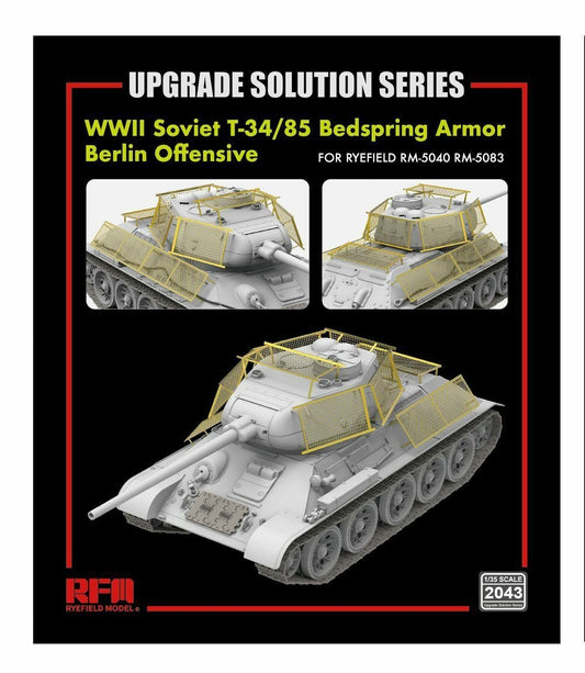 Ryefield - WWII Soviet T-34/85 Bedspring Armor 1:35