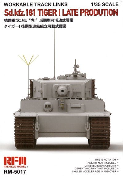 Ryefield - Tiger I Late Track Links Workable 1:35