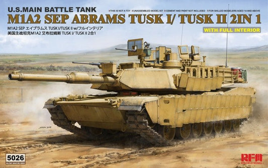Ryefield - M1A2 Tusk I Tusk II w/interior 1:35