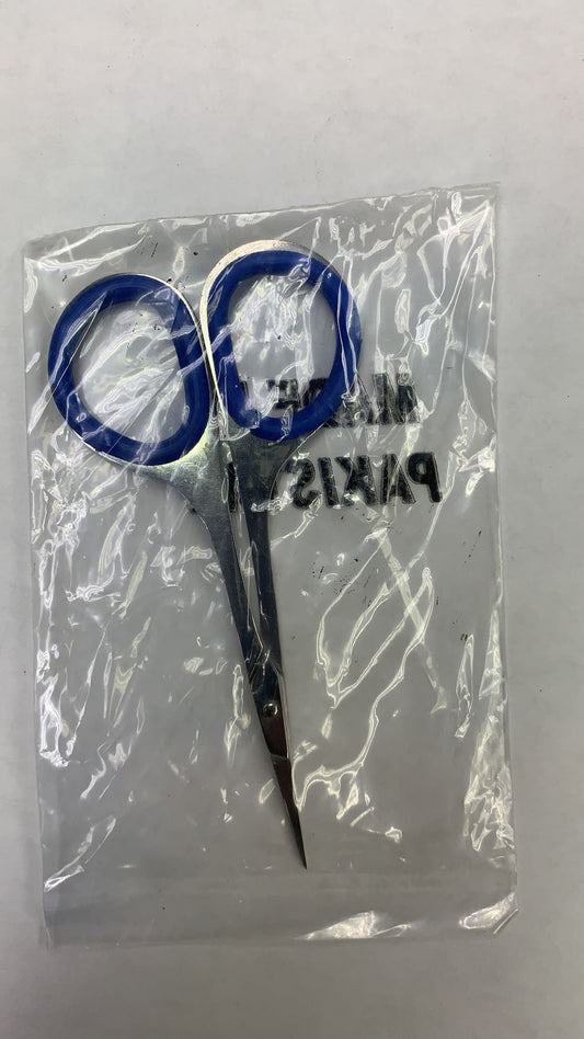 3.5" Fine Curved Tip Scissor Plastic Handle