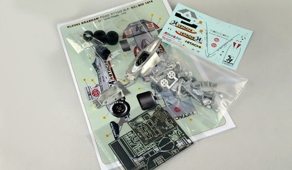 Tameo - SLK092 Brabham BT-42/3 Ford Cosworth - 1974 Belgian G.P. - White Metal Car Kit - Scale 1:43, Made in Italy