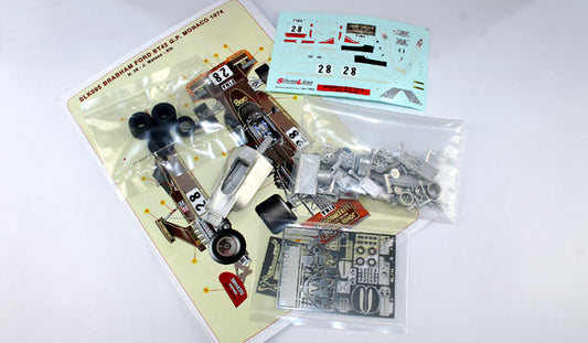 Tameo - SLK095 Brabham BT-42 Ford Cosworth - 1974 Monaco G.P. - White Metal Car Kit - Scale 1:43, Made in Italy