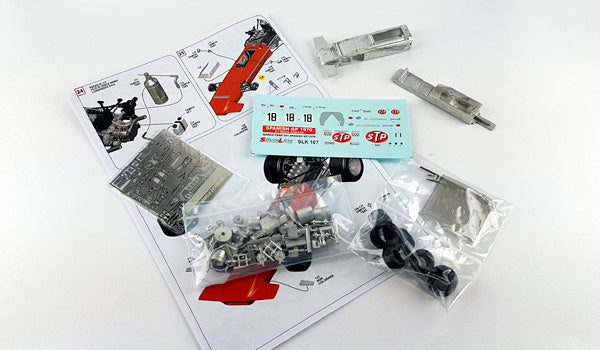 Tameo - SLK107 March 701 Ford - 1970 Spanish G.P. - White Metal Car Kit - Scale 1:43, Made in Italy