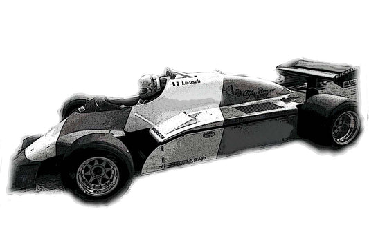 Tameo - SLK109 Alfa Romeo 182T "Practice Session" - 1982 - White Metal Car Kit - Scale 1:43, Made in Italy