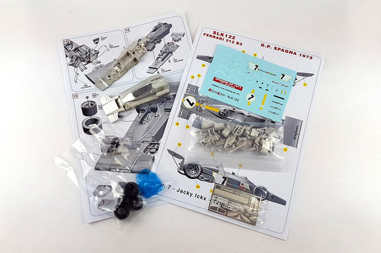 Tameo - SLK122 Ferrari 312B3 - 1973 - White Metal Car Kit - Scale 1:43, Made in Italy