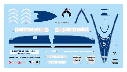 Tameo - SLK108 Brabham BT50 BMW - 1981 British G.P. Test Car - White Metal Car Kit - Scale 1:43, Made in Italy