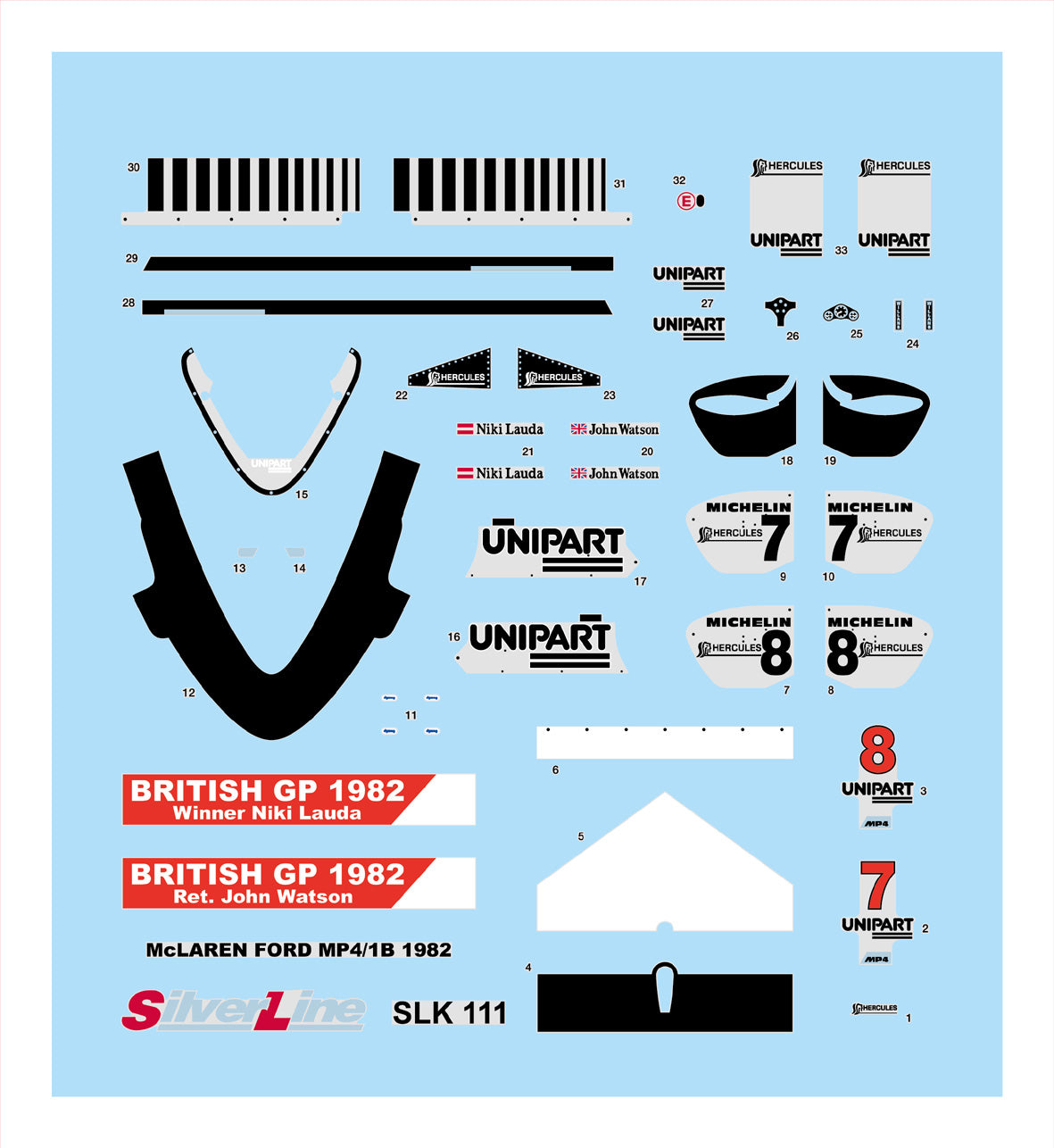 Tameo - SLK111 McLaren MP-4/1B Ford - 1982 - White Metal Car Kit - Scale 1:43, Made in Italy
