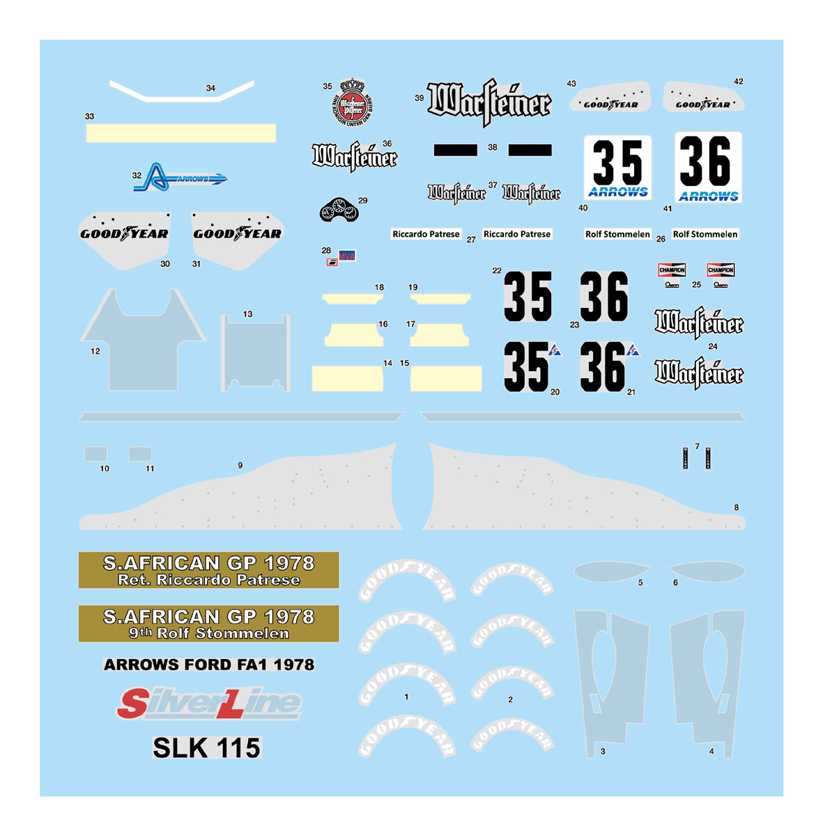 Tameo - SLK115 Arrows A1 Ford Cosworth - 1978 - White Metal Car Kit - Scale 1:43, Made in Italy