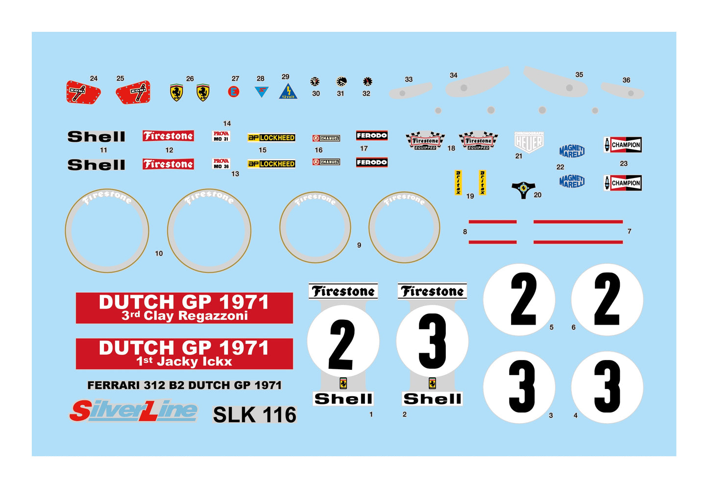 Tameo - SLK116 Ferrari 312B2 - 1971 - White Metal Car Kit - Scale 1:43, Made in Italy