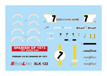 Tameo - SLK122 Ferrari 312B3 - 1973 - White Metal Car Kit - Scale 1:43, Made in Italy