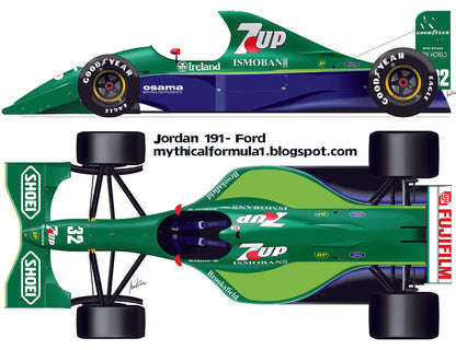 Tameo - TMK143 Jordan 191 Ford - 1991 - White Metal Car Kit - Scale 1:43, Made in Italy