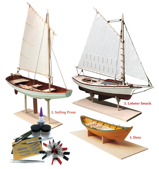 Model Shipways Shipwright 3 Kit Combo Series with Tools, Glue and Paint