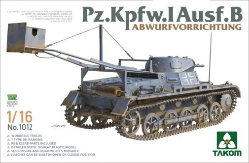 Takom - Pzkpfw I Ausf B W/bomb Release 1:16
