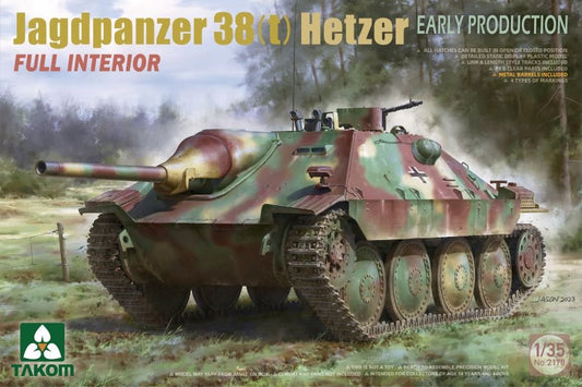 Takom - Jagdpanzer 38t Hetzer Early w/int 1:35