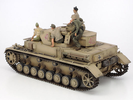 Tamiya - 1/35 Panzerkampfwagen IV Ausf.F & Motorcycle North Af