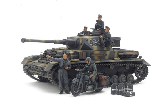 Tamiya - Panzerkampfwagen IV Ausf.G w/Motorcycle