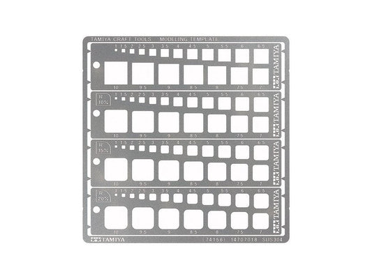Tamiya - Modeling Template Square/1-10mm