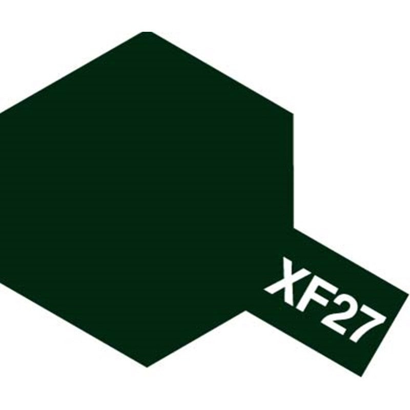 Tamiya - Flat Acrylic Paint XF-27 Black Green 23ml - #81327