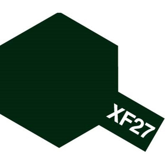 Tamiya - Flat Acrylic Paint XF-27 Black Green 23ml - #81327