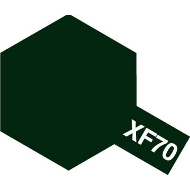 Tamiya - Flat Acrylic Paint XF-70 Dark Green 23ml - #81370