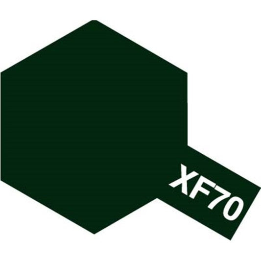Tamiya - Flat Acrylic Paint XF-70 Dark Green 23ml - #81370