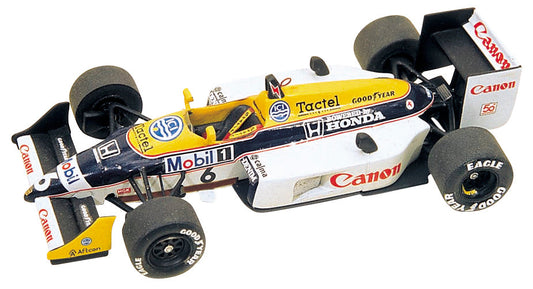 Tameo - TMK054 Williams Honda FW11b 1987 - White Metal Car Kit - Scale 1:43, Made in Italy