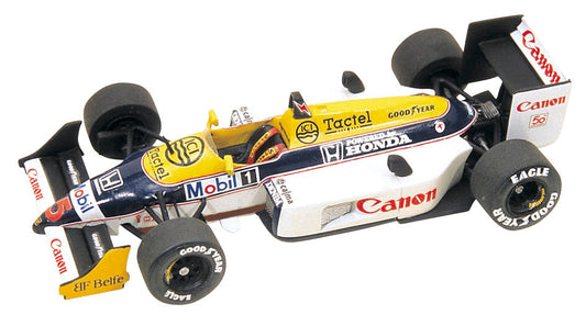 Tameo - TMK067 Williams Honda FW11b 1987 - White Metal Car Kit - Scale 1:43, Made in Italy