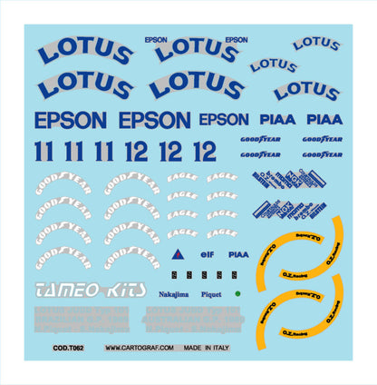 Tameo - Lotus Judd T 101 Nelson Piquet Scale 1:43