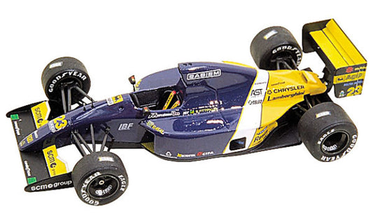 Tameo - TMK154 Minardi M-192b Lamborghini- 1992 - White Metal Car Kit - Scale 1:43, Made in Italy
