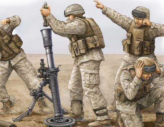 Trumpeter - Usmc M252 Mortar Crew 1:35