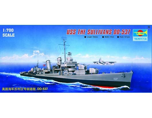 Trumpeter - Uss The Sullivans Dd-537 1:700