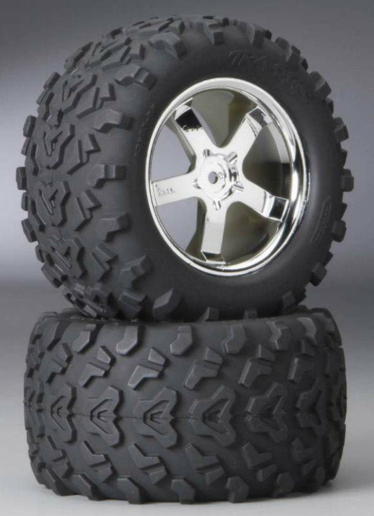Traxxas - Tires & Wheels Asamb Revo,Maxx