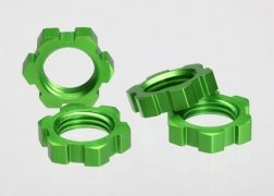 Traxxas - Wheel nuts, splined, 17mm(grn)(4)