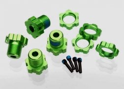 Traxxas - Wheel hubs, splined, 17mm(grn)(4)