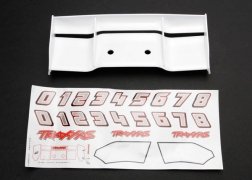 Traxxas - Wing, Revo(white)/decal sheet