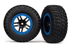 Traxxas - Tire & Wheel assy, glued (2)